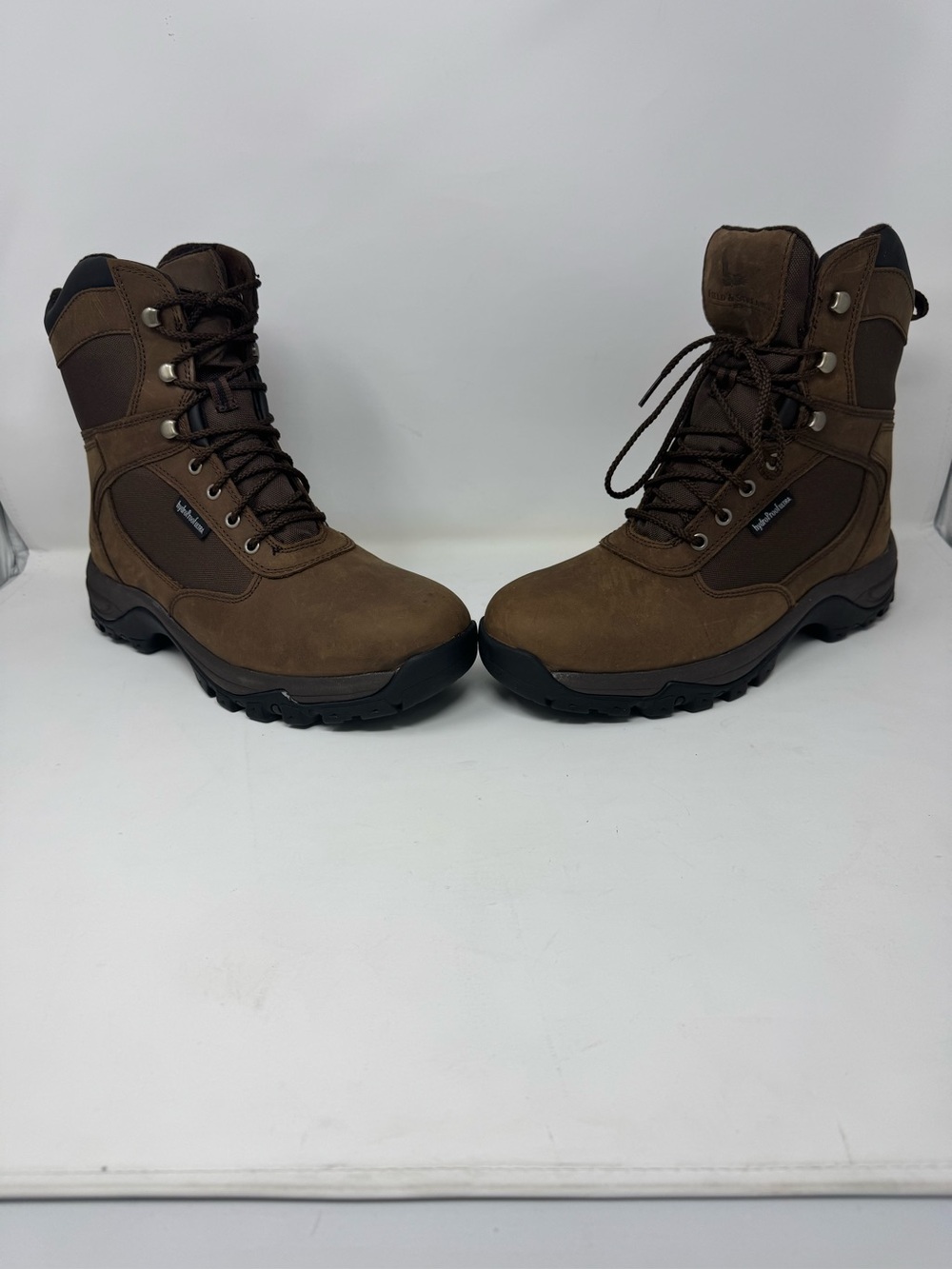 Field and stream Men's Brown Hiking Boots - men’s size 10.5 waterproof preowned